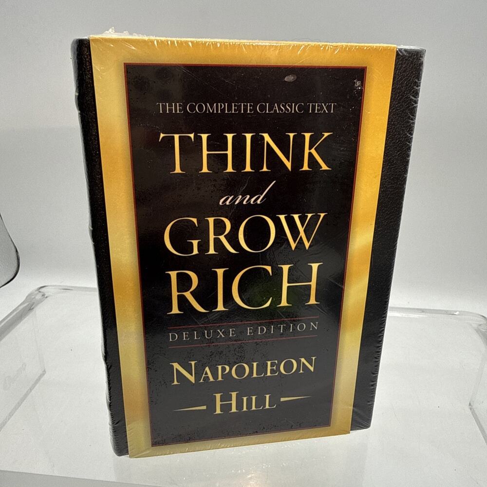 THINK AND GROW RICH by Napoleon Hill Vegan Leather Bound Deluxe Edition *Sealed*